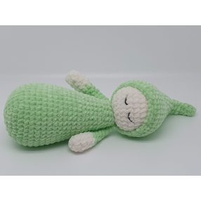 Puha, zöld zsenília szundibaba a nyugodt álmokért