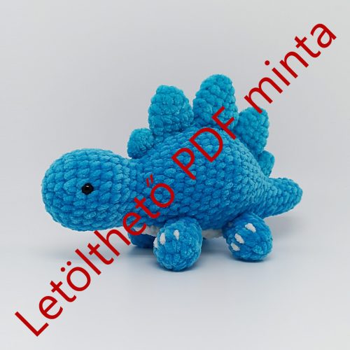 Horgolt sztegoszaurusz - letölthető PDF minta